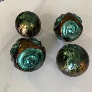 Decorative Turquoise and Brown Orbs - 4
